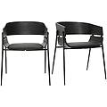 sedie design nere (set di 2) wess