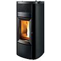 stufa a pellet musa hydromatic 18 m2 in acciaio 18 kw dark metal 7121039