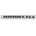 xgs1010-12 switch unmanaged 8 porte gigabit 2 2. 5gbe 2 sfp+ 10gbe design senza ventole desktop/rack