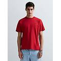 t-shirt in jersey con logo r rosso