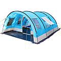 tenda campeggio familiare tunnel helsinki 6 persone 1x cabine letto scura