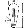 lampadina led a filamenti e27 2 2w 2. 700k