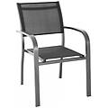 green house - moia spa set di 2 sedie viareggio alluminio antracite text nero moia