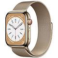 watch series 8 gps + cellular 45mm cassa in acciaio inossidabile color oro with con cinturino loop