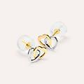 orecchini lobo bon ton oro bicolore collezione bon ton bicolore