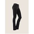 jeggings wr. up vita regular fondo bootcut in jersey denim jeans nero-cuciture in tono donna extra