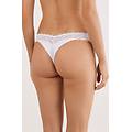 brasiliana stile anni '80 in pizzo e cotone donna bianco taglia 3