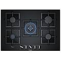 - piano cottura ppq7a6b20 serie 6 a gas 5 fuochi gas colore nero
