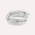 orecchini a cerchio silver collection argento rodiato collezione silver collection bianco