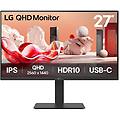 LG monitor 27ba65qb-b. aeu 27 wide quad hd 2560x1440 100hz ips flicker free usb 3. 2 gen1