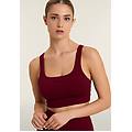 top sportivo seamless supporto medio con inserti a costine rumba red donna medium/large