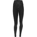 jeggings push up wr. up superskinny vita alta con zip black indigo+ y. seams donna extra large