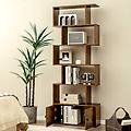 libreria a forma di s a 5 livelli con ante scaffale decorativo in legno per il soggiorno l'ufficio