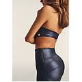 pantaloni push up wr. up vita alta tessuto lucido wet effect dark sapphire donna xxs