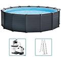 - set piscina fuori terra graphite gray panel 478x124 cm