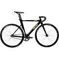 bici fixed gear aero. telaio alluminio e forcella carbonio 28 glossy black