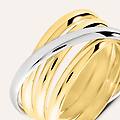 anello fascia gold essence oro bicolore collezione gold essence misura 56 bicolore