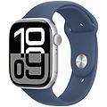 Apple Watch Series 10 Gps 46mm Alluminio Argento Sport Band Denim M L