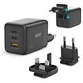 caricatore gan pd100w 2x usb-c 1x usb-a nero cavo 1 5 m ricarica ultraveloce