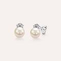 orecchini lobo gold pearls oro bianco perla d'acqua dolce diamante collezione gold pearls oro