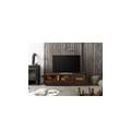 bark #217 mobile tv in legno di acacia laccato / marrone scuro 175x40x47