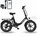 bicicletta elettrica pieghevole per adulti 20'' e-bike 36v 15. 6ah rk6