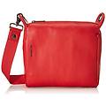 - mellow leather tracolla borsa donna rosso (flame scarlet) 25. 5x24x10 cm (w x h x l)