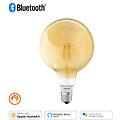 lampadina smart smt208599bt led filamento e27 globo metallo oro luce calda 6w= 600lm (equiv 55 w)