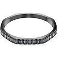 bracciale rigido matrix taglio baguette forma ottagonale grigio placcato rutenio s
