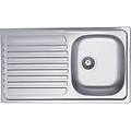 lavello da incasso 1 vasca dx 86 cm inox