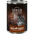 adult 6 x 400 g senza cereali umido per gatto deep forest selvaggina & pollo