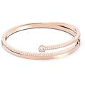 bracciale rigido fresh taglio round bianco placcato color oro rosa m