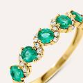 anello riviere charlotte oro giallo smeraldo diamante collezione charlotte misura 58 oro giallo