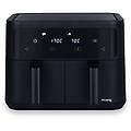 h. koenig fry900 friggitrice ad aria con doppio cestello 2x 4 5l e 8 programmi 2400w nero