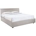 letto contenitore 160x200 cm in tessuto grigio chiaro sogno