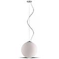 - v-tac vt-7251 lampadario a sospensione 1mt e27 in vetro acrilico opaco con finiture cromo forma