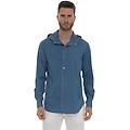 camicia con cappuccio denim medio