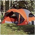 - tenda familiare cabina 6 persone grigia arancione impermeabile