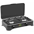 srl cf fornello a gas gpl 2 fuochi sport grafite nero per uso esterno 5326gspgp
