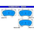 ate set di pastiglie freno 13. 0460-5747. 2 anteriore