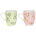 set 2 mug cuori in fiore