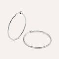orecchini a cerchio silver collection argento rodiato collezione silver collection bianco