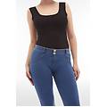 jeggings push up wr. up superskinny jersey-denim organico clear jeans-yellow seams donna extra