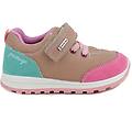 sneakers gore-tex da bambina beige e fuxia con strap taglia 25