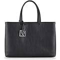 logo embossed shopper a mano con tracolla