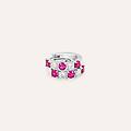 orecchini a cerchio silver elegance argento rodiato cubic zirconia collezione silver elegance
