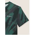 t-shirt stampata effetto pennellata in cotone allover abstract on green uomo small