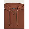 felpa donna con cappuccio e inserti micro-trecce rawhide donna small