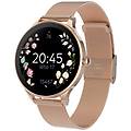 - smartwatch da donna con elegante cinturino a maglie inossidabile rosa champagne