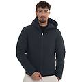 giubbino con cappuccio blu black